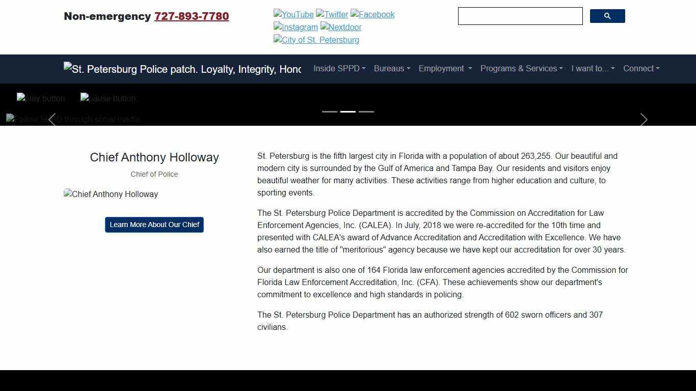 Welcome to the St. Petersburg Police Department